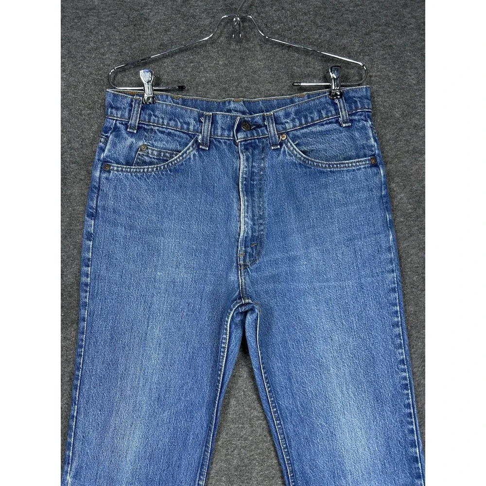 Vintage Levis Jeans Mens 34x31 (Fits 32x30) Orange Tab 517 Bootcut Made in USA
